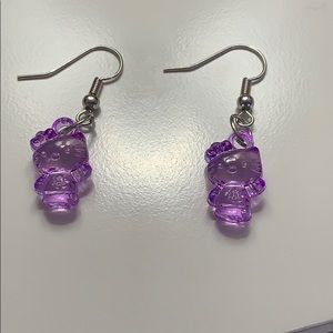 purple hello kitty earrings